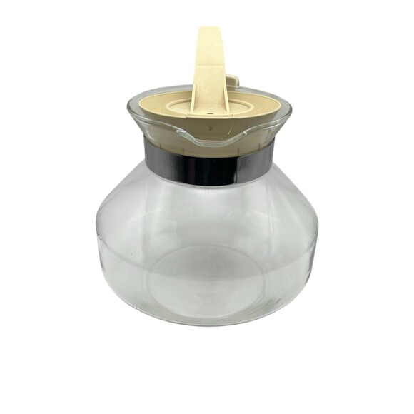 RARE Vintage Gemco Great American Whistling Glass Kettle with Special Warmer - Picture 5 of 7